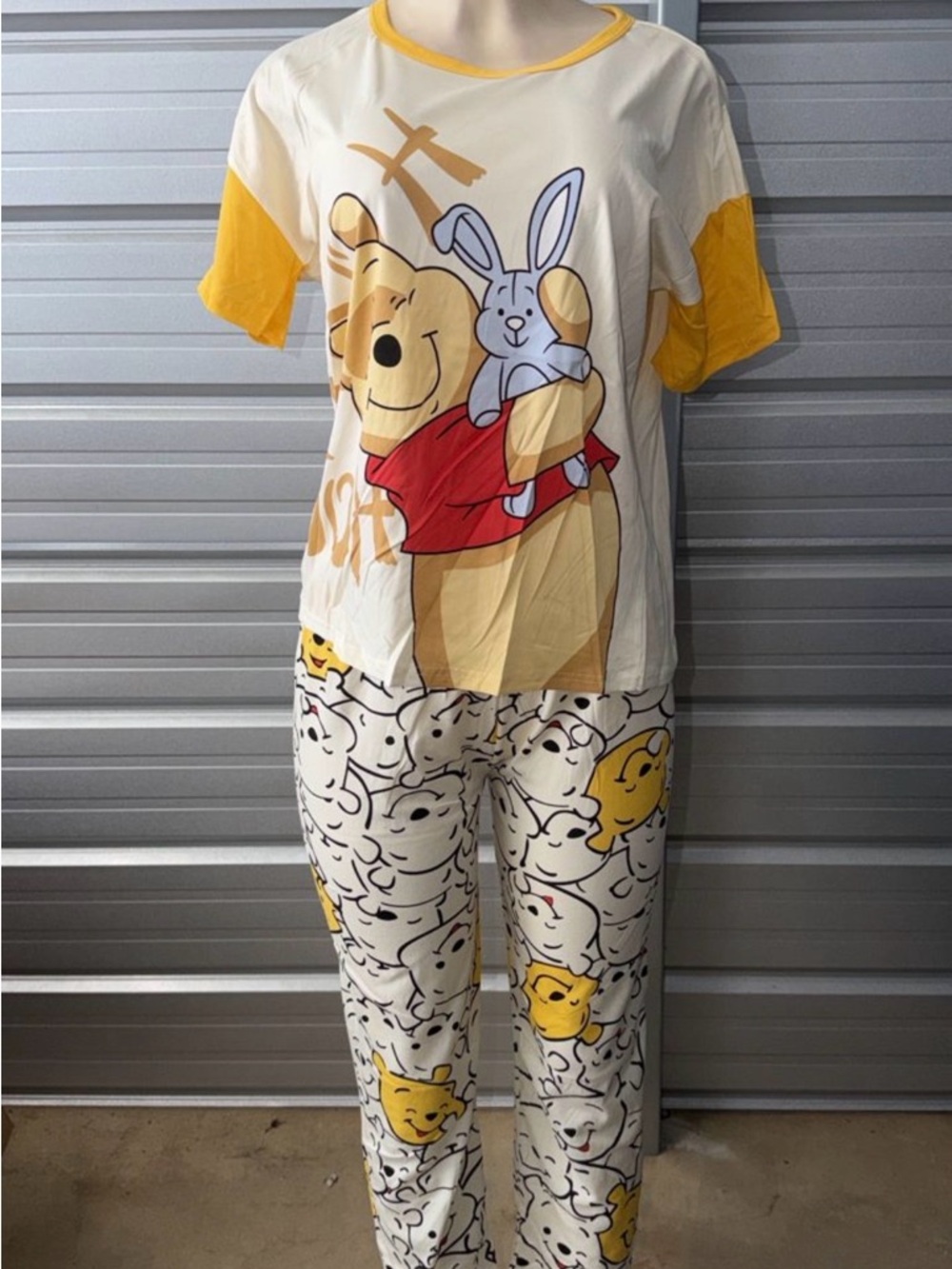 Kids Winnie-the-Pooh Yellow & Cream Pajama Set